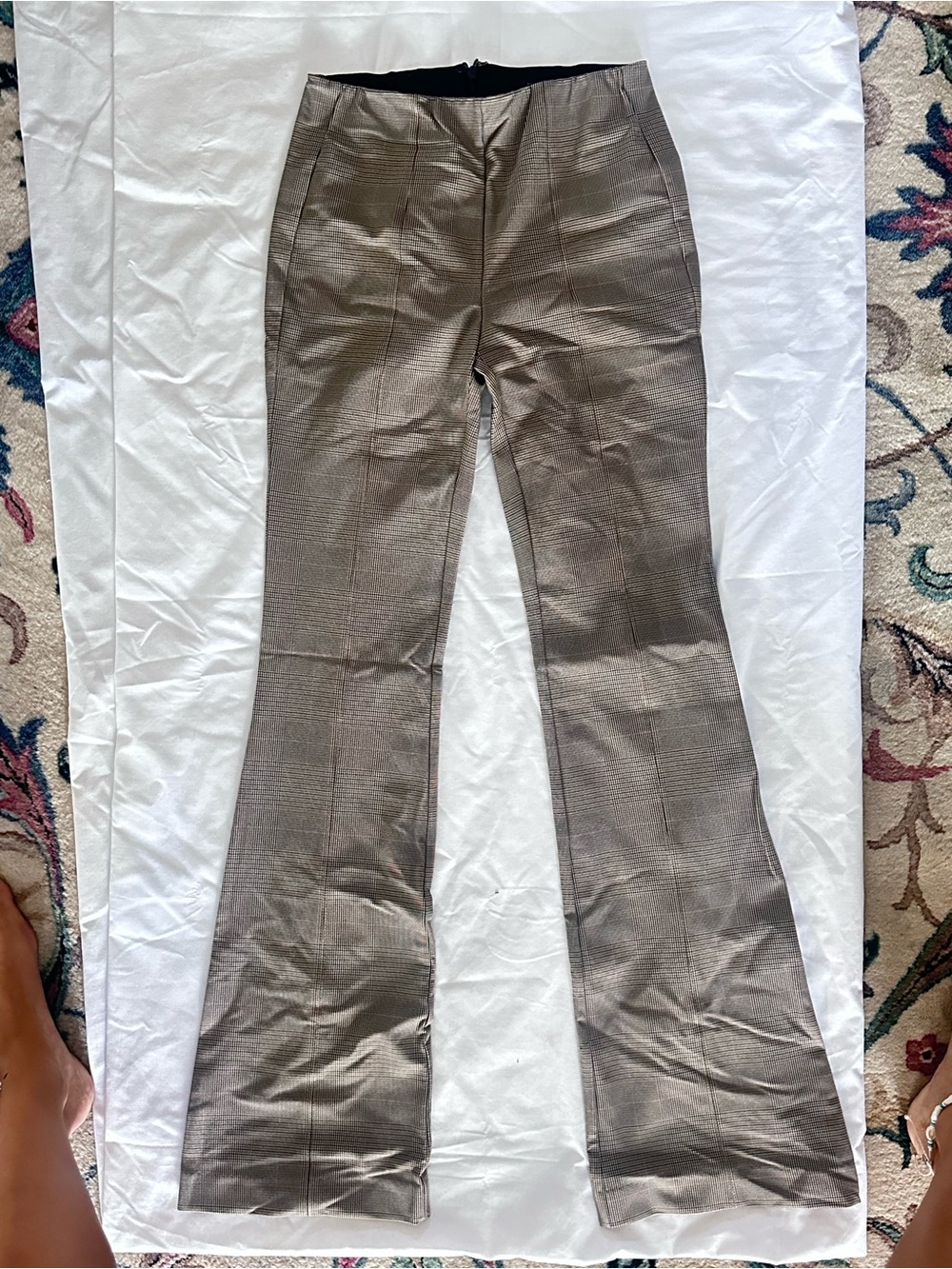 Rag & Bone Tailored Brown Plaid Women's Bootcut Jeans